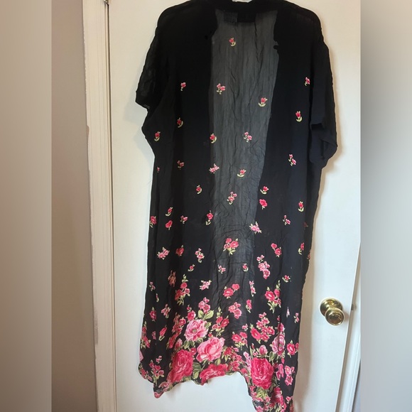 JL Studio Black Sheer Dress with Flowers Size 20W - Picture 4 of 6